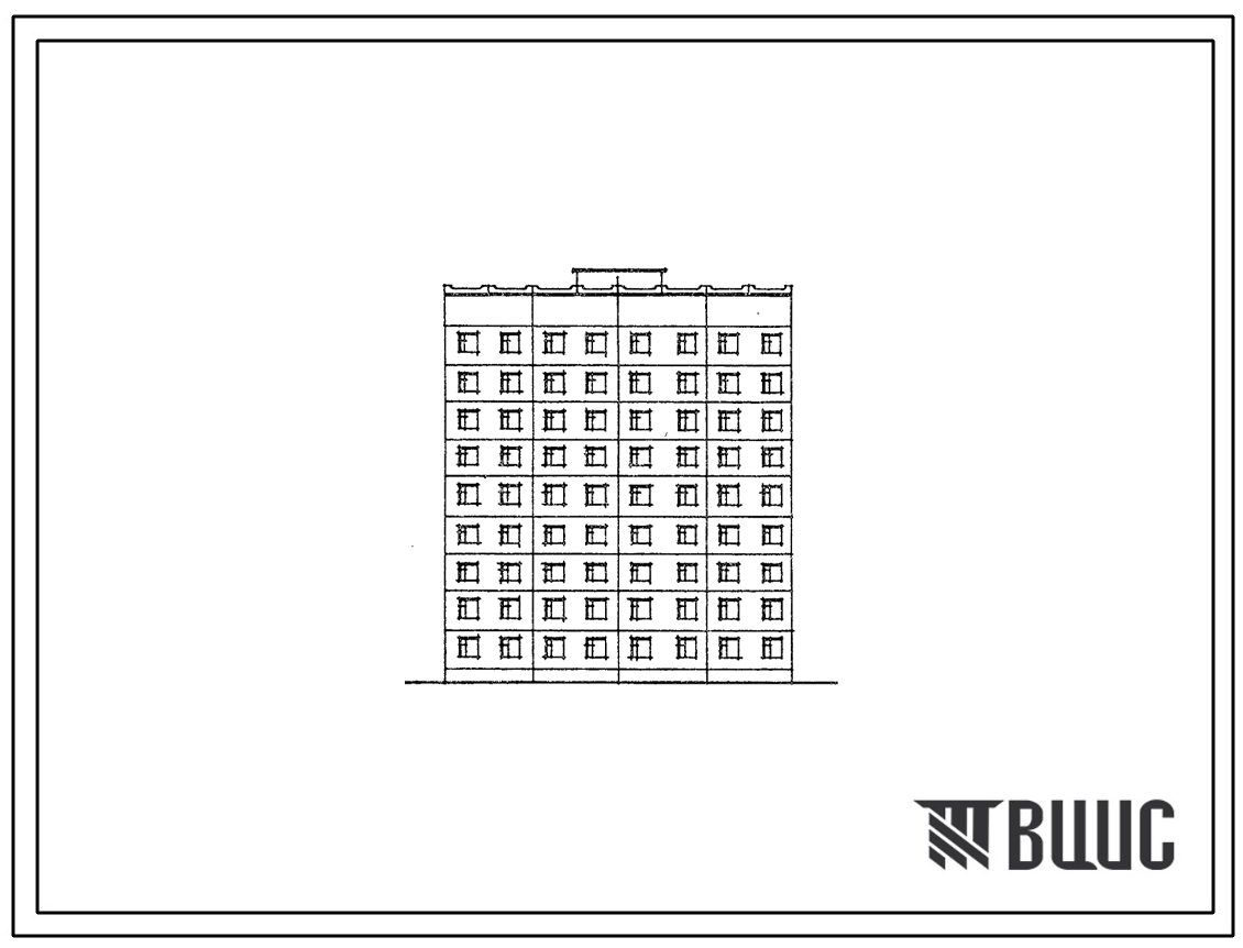 Типовой проект 135-0157/1.2 9-этажная блок-секция общежития для рабочих и служащих на 192 места с ячейками на 12 человек (с помещениями культурно-массового назначения в 1-ом этаже)