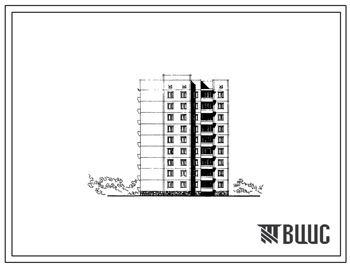 Типовой проект 135-0205с/1.2 Блок-секции 9-этажные 36-квартирные угловые 1Б-2Б-2Б-3Б (левая) и 1Б-2Б-2Б-3Б (правая)