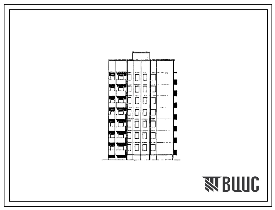 Типовой проект 90-0303.2.13.90 Блок-секция 7-этажная 28-квартирная торцевая правая 2-2-3-3 (для строительства в г. Омске и Омской области) Конструктивный вариант свайных фундаментов N=300 kH