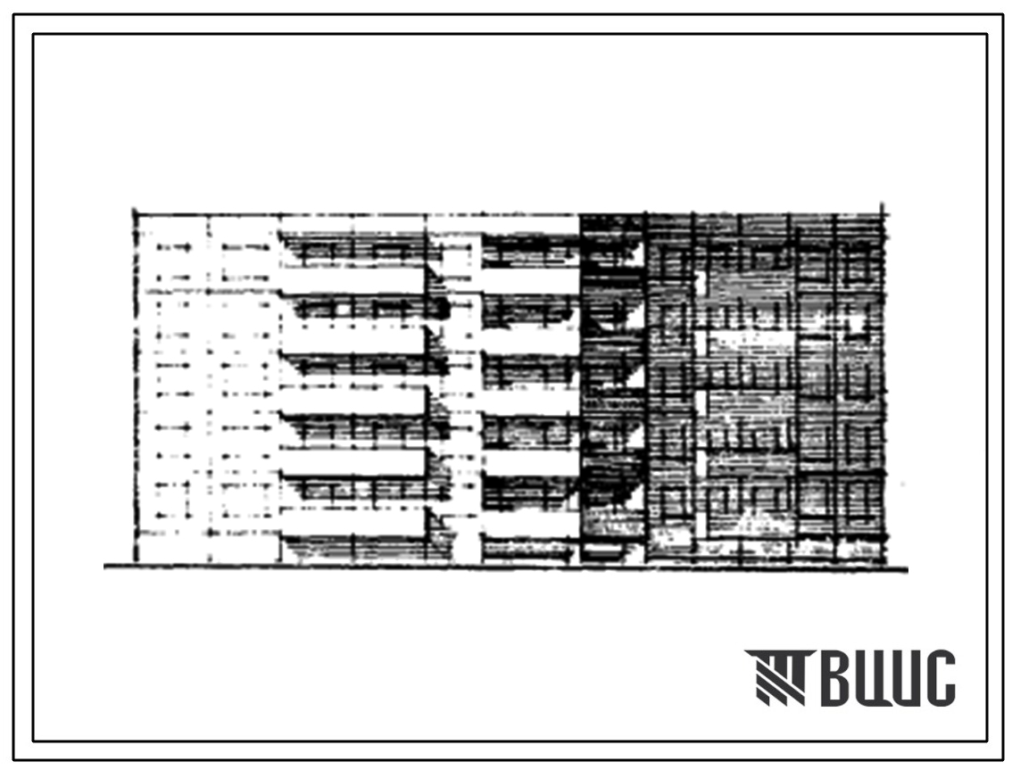 Типовой проект 121-031/1 5-этажная 30-квартирная блок-секция 1Б.2Б.4Б - 1Б.2Б.4Б поворотная под углом 135 градусов внутренний угол