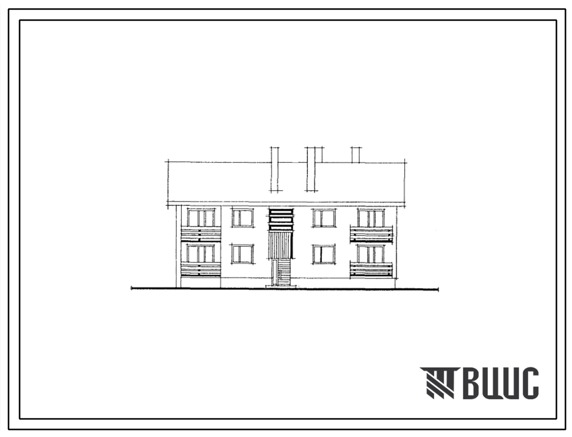 Типовой проект 114-16-57/1 2-этажный 1-секционный дом на 6 квартир. Для строительства в 1В климатическом подрайоне, 2 и 3 климатических районах.