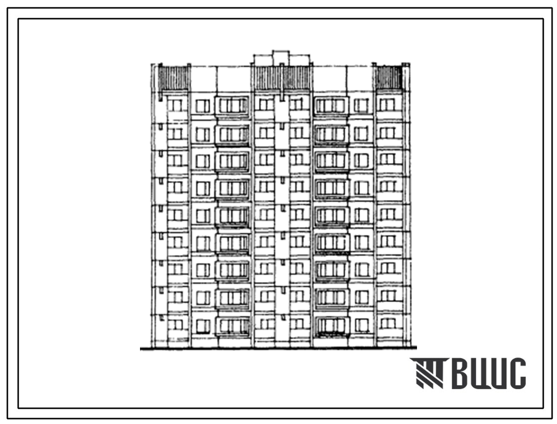 Типовой проект 152-031.13.87 9-этажная поворотная блок-секция на 36 квартир с внешним углом поворота 1-2-3-5 левая. Для строительства в г.Гомеле и Гомельской области.