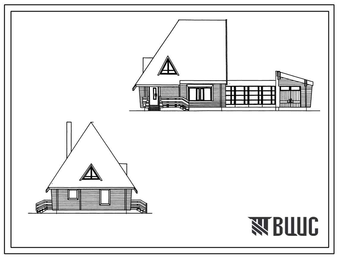 Типовой проект 146-214-4 Мансардный одноквартирный дом с 3-комнатной квартирой брусчатой конструкции для индивидуальных застройщиков
