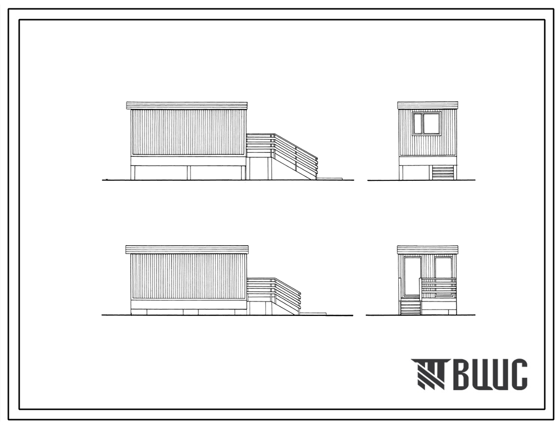 Типовой проект 420-11-23м.85 Одиночный объемный блок (контейнер). Для строительства в IА, IБ, IГ, IД климатических подрайонах на вечномерзлых грунтах (исполнение северное); IВ климатическом подрайоне, II и III,IV