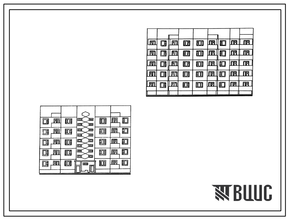 Типовой проект 90-0274.13.89 5-этажная поворотная блок-секция на 20 квартир 2-2-3-4 (левая) (для строительства в Белорусской ССР)