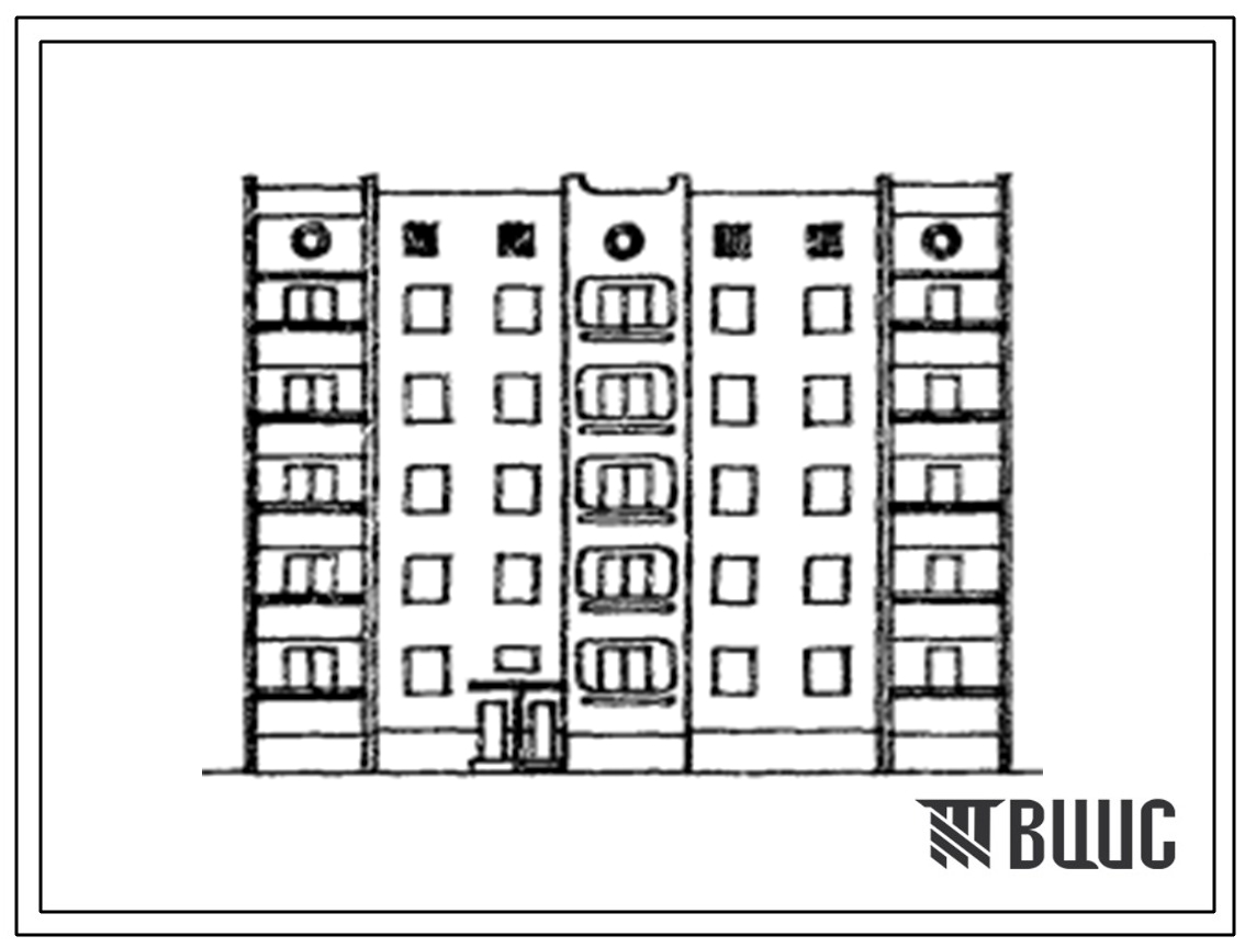 Типовой проект 153-022с.13.87 5-этажная 20 квартирная блок-секция 3.2-1.3 рядовая со стенами из монолитного железобетона (для Грузинской ССР)