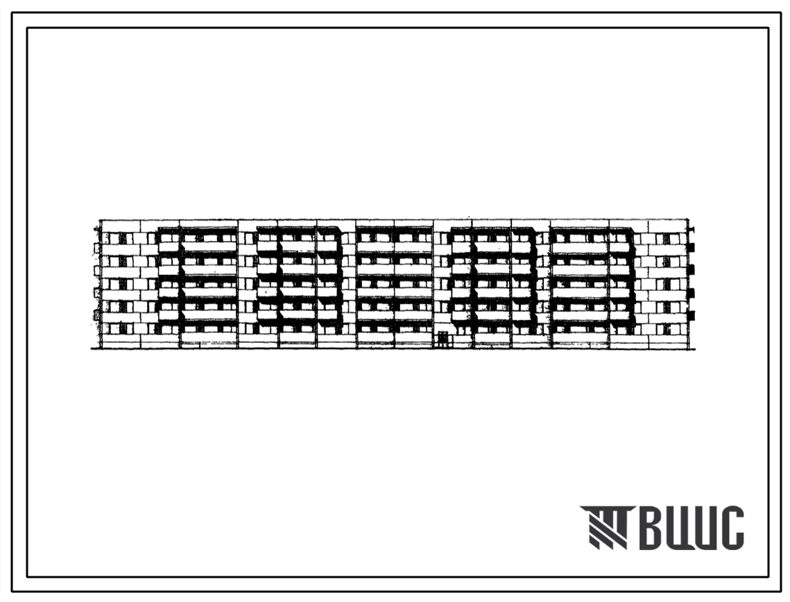 Типовой проект 111-125-8 Пятиэтажный шестисекционный дом на 89 квартир (однокомнатных 1Б-29, двухкомнатных 2Б-29, трехкомнатных 3А-20,четырехкомнатных 4Б-11) для строительства в 1В, 2Б, 2В, 2Г и 3В климатических подрайонах