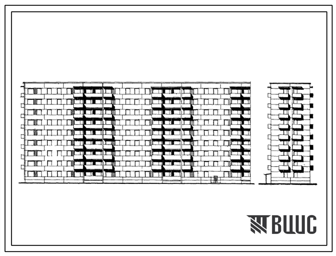 Типовой проект 111-75-15 9-этажный 6-секционный дом на 215 квартир (однокомнатных 1Б-18, двухкомнатных 2Б-107, трехкомнатных 3Б-89, пятикомнатных 5Б-1) для строительства во 2 и 3 климатических районах.