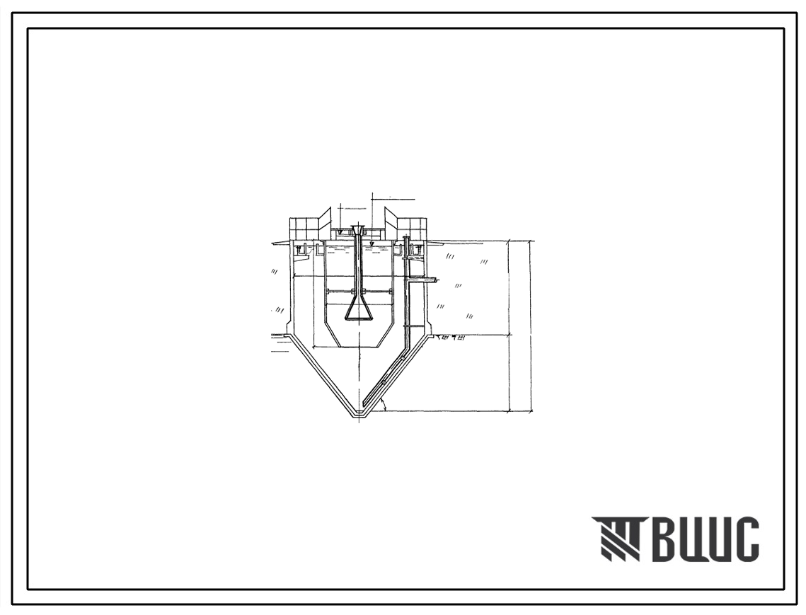 Типовой проект 902-2-152 Осветлители с естественной аэрацией диаметром 6 м из монолитного железобетона для очистки хозяйственно-бытовых сточных вод