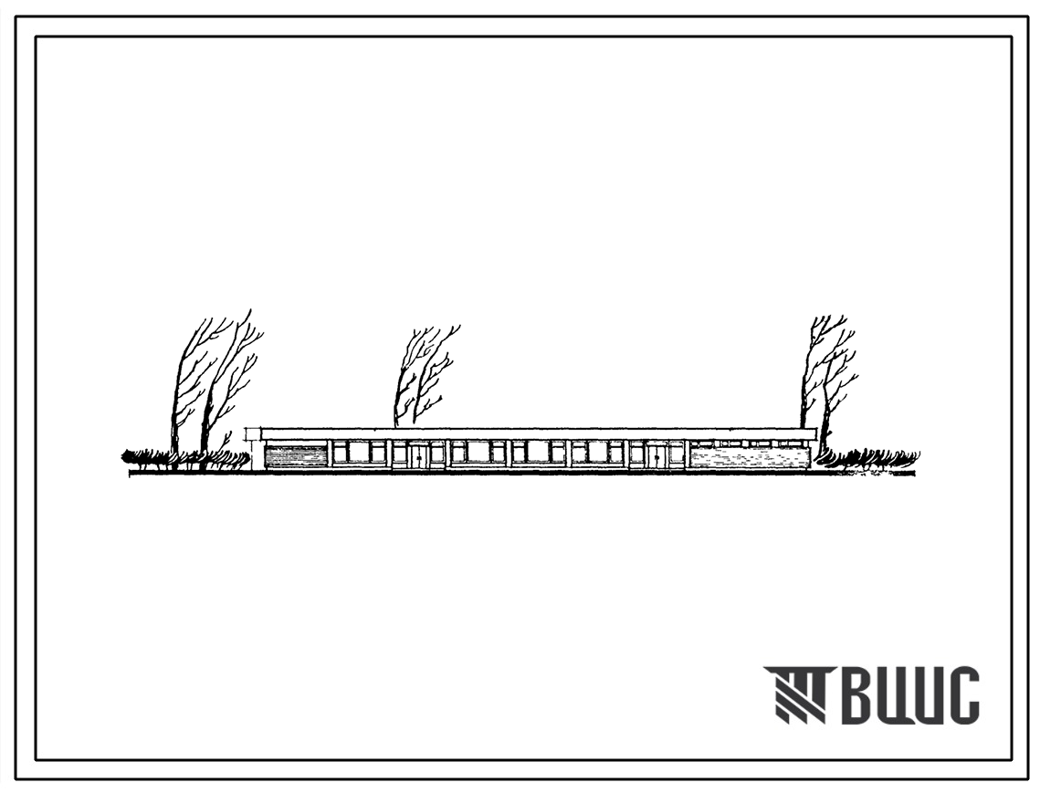 Типовой проект 274-30-10 Торгово-общественный центр железнодорожного поселка с населением 500-700 жителей.