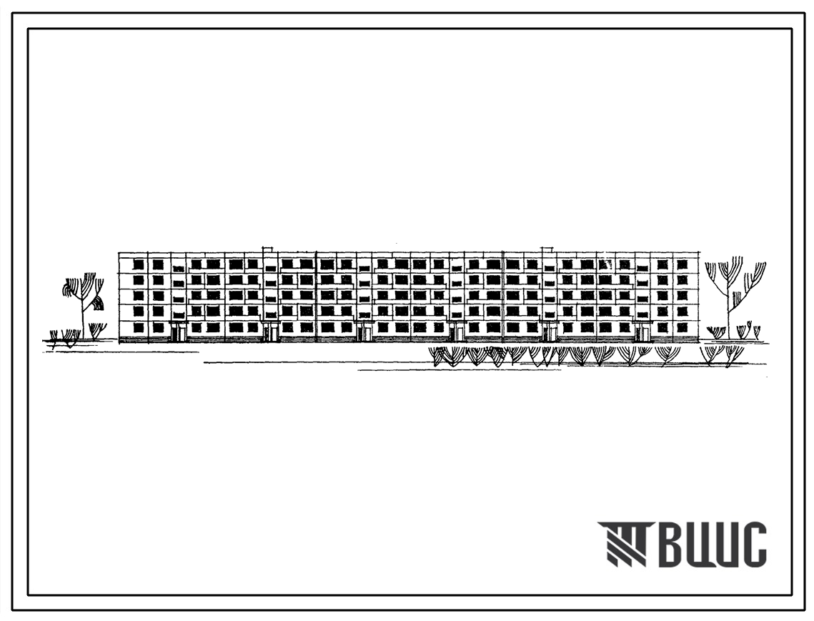 Типовой проект 111-92-1с 5-этажный 6-секционный крупнопанельный жилой дом на 78 квартир для строительства в районах с сейсмичностью 8 баллов.