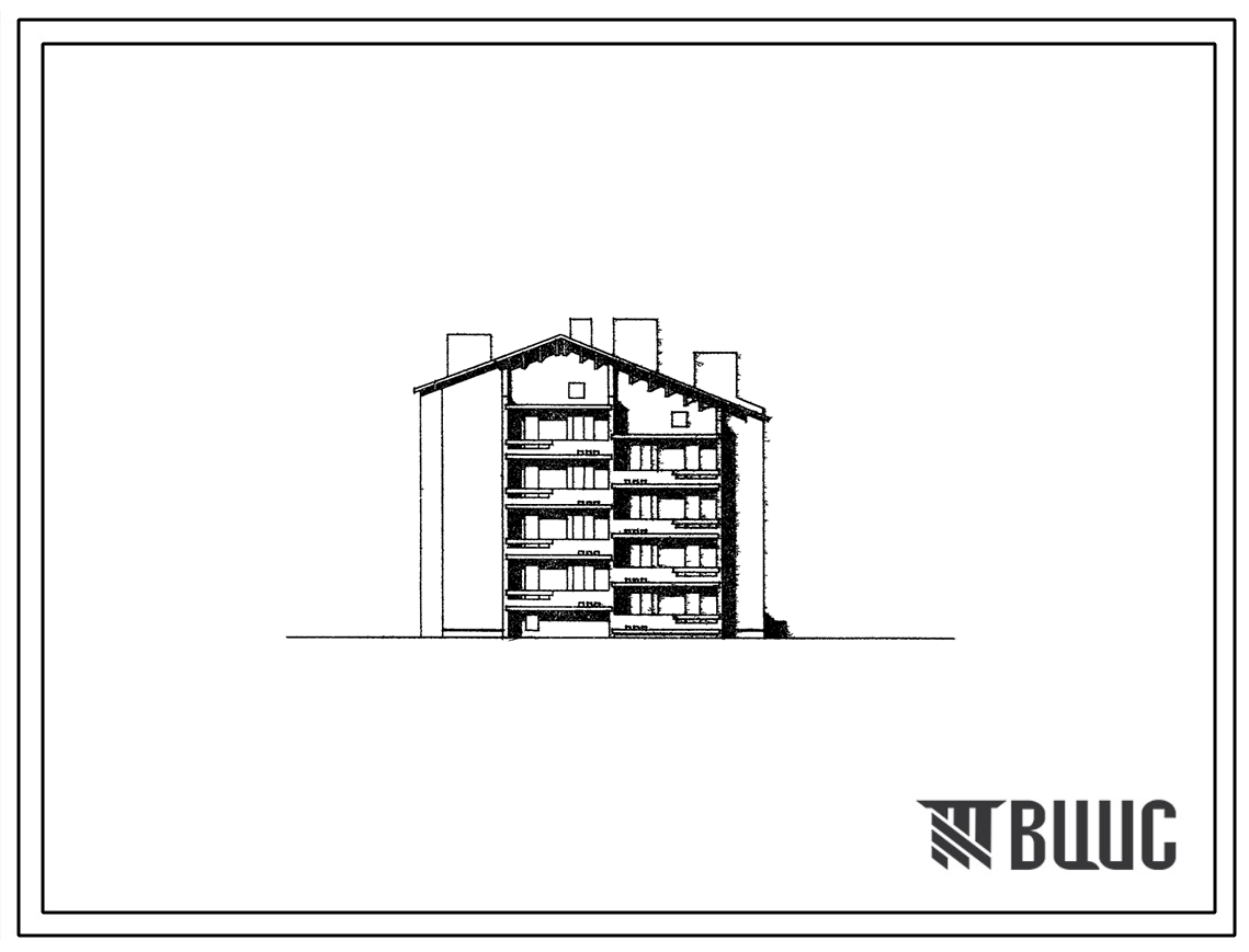 Типовой проект 114-12-134 Четырехэтажный односекционный жилой дом на 16 квартир (двухкомнатных 2А-8, 2Б-4, трехкомнатных 3А-4). Для строительства в 1В климатическом подрайоне, 2 и 3 климатических районах.