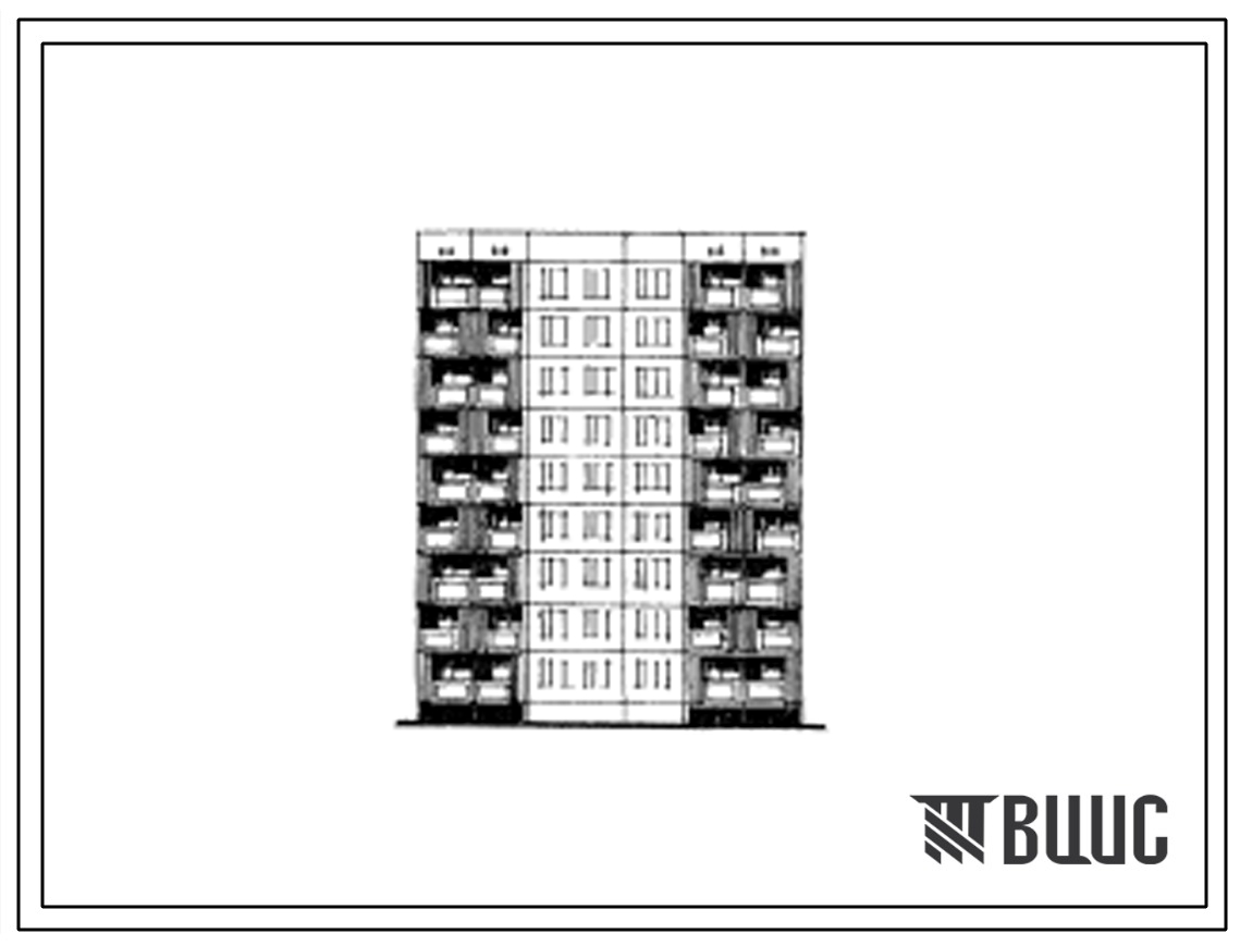 Типовой проект 60-030 Девятиэтажная 36-квартирная рядовая блок-секция 1Б.2Б.3А.3Б с элементами блокировки (правая).