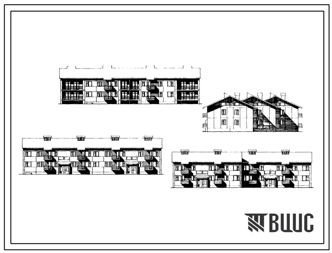 Типовой проект 111-135-42с Крупнопанельные двухэтажные жилые блок-секции и дом-представитель на 12 квартир