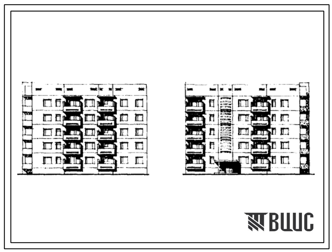 Типовой проект 135-0175с/1 Пятиэтажная блок-секция торцевая левая на 15 квартир (двухкомнатных 2Б-10, трехкомнатных 3А-5). Для строительства в 4 климатическом районе сейсмичностью 7 и 8 баллов