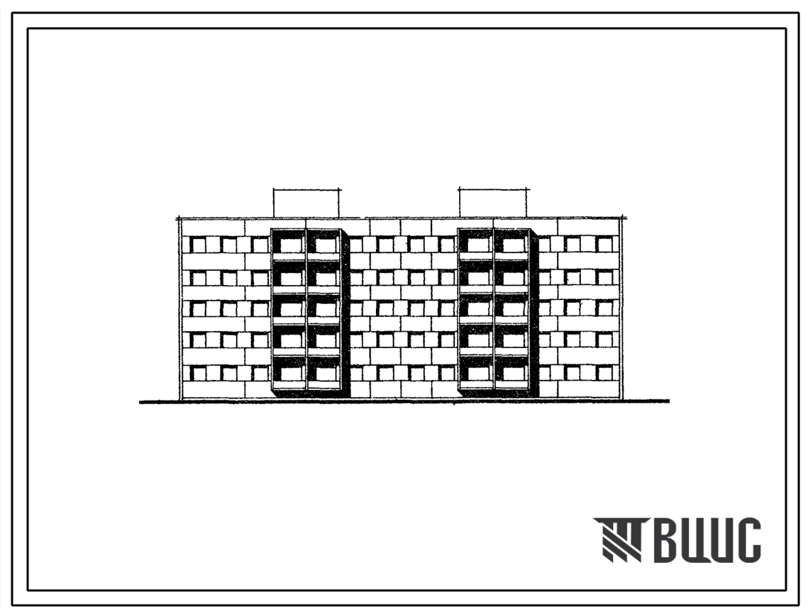 Типовой проект 111-72-12с 5-этажный 2-секционный крупнопанельный жилой дом на 40 квартир для строительства в 1 строительно-климатической зоне, в районах с сейсмичностью 8 баллов в Тувинской АССР.