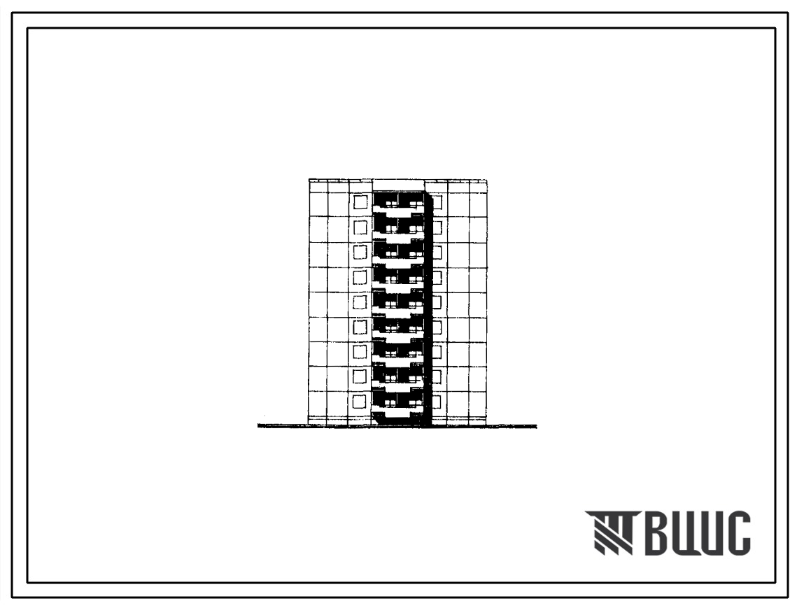 Типовой проект 92-031с/1 Девятиэтажная блок-секция поворотная с внешним углом 1350 на 18 квартир (двухкомнатных 2Б-1, трехкомнатных 3Б-17). Для строительства в 1В климатическом подрайоне, 2 и 3 климатических районах сейсмичностью 8 баллов