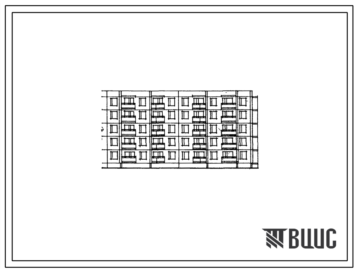 Типовой проект 83-04 Пятиэтажная блок-секция торцевая (правая)  на 30 квартир (однокомнатных 1Б-10; двухкомнатных 2Б-12; трехкомнатных 3А-8) с шагом поперечных стен 3,0 и 6,0 м. Для строительства в 1В климатическом подрайоне. С наружными стенами из ячеист