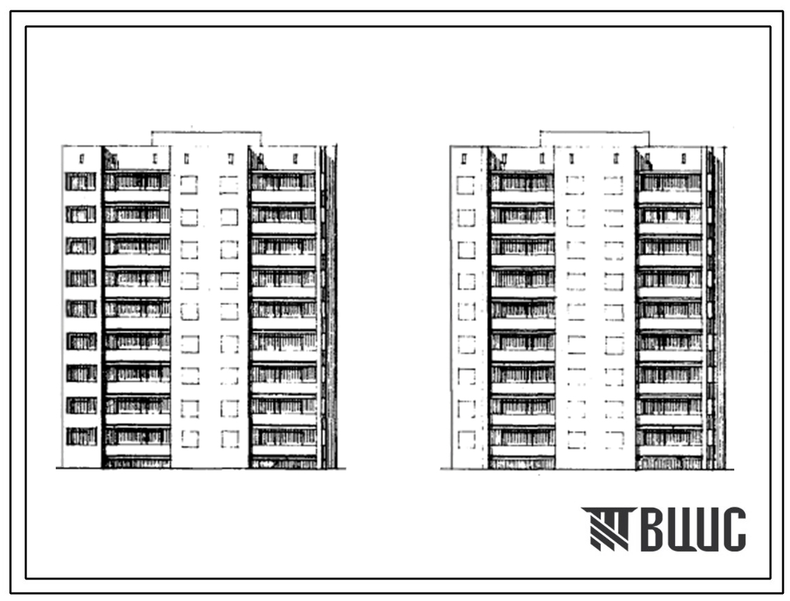 Типовой проект 85-023/1 Блок-секция 9-этажная 36-квартирная 2Б.2Б.3Б.3Б