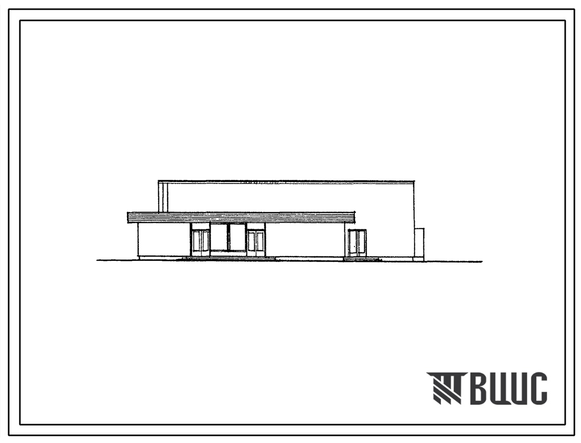 Типовой проект 264-12-123/78 Бригадный дом с залом на 100 мест для строительства в 1В климатическом подрайоне, 2 и 3 климатических районах