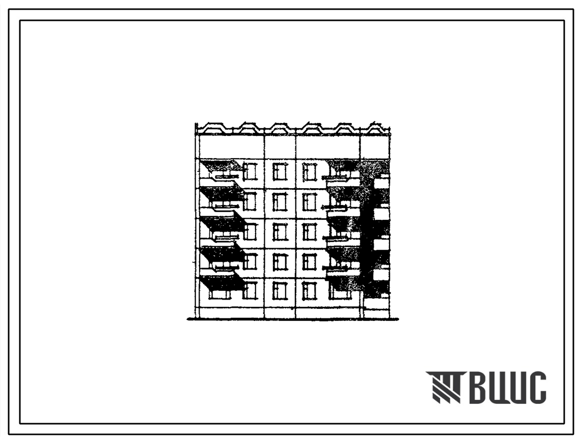 Типовой проект 135-0222.83 Блок-секция 5-этажная 20-квартирная торцевая левая с рядовыми окончаниями 1Б-1Б-2Б-3Б. Для строительства в 1В климатическом подрайоне, 2 и 3 климатических районах.