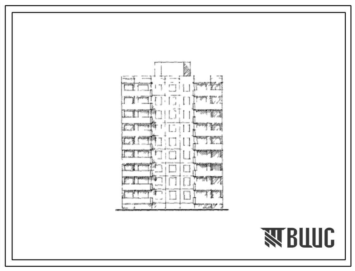 Типовой проект 121-014 Девятиэтажная 36-квартирная блок-секция рядовая-торцевая (однокомнатных 1Б-9, двухкомнатных 2Б-9, трехкомнатных 3Б-18). Для строительства в 1В климатическом подрайоне, 2 и 3 климатических районах.