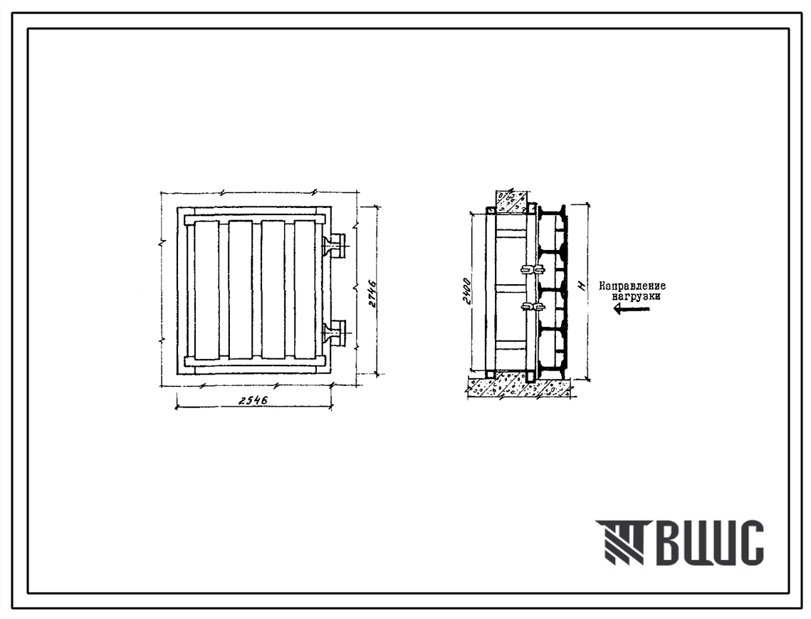 Серия ТДК-Н-1-75/9 Защитные металлические распашные ворота на проем 2200х2400 типа ВУ-I-1, ВУ-II-1 и ВУ-III-1 . Разработана взамен ТДК-Н-1-71/9