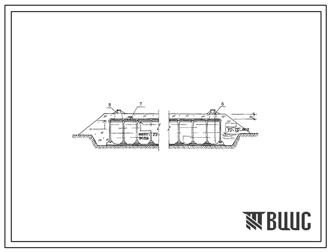 Типовой проект 901-4-76.83 Резервуары для воды прямоугольные железобетонные сборные емкостью от 12 000 до 20 000 м3 (проект переведен в DWG)