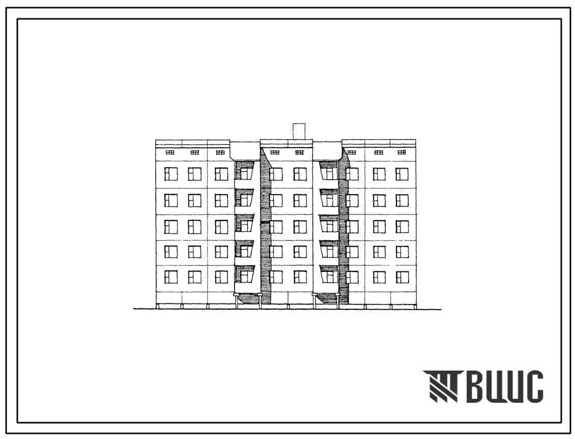 Типовой проект 112-050м.13.86 Пятиэтажное блок-секционное общежитие на 120 мест для Якутской АССР