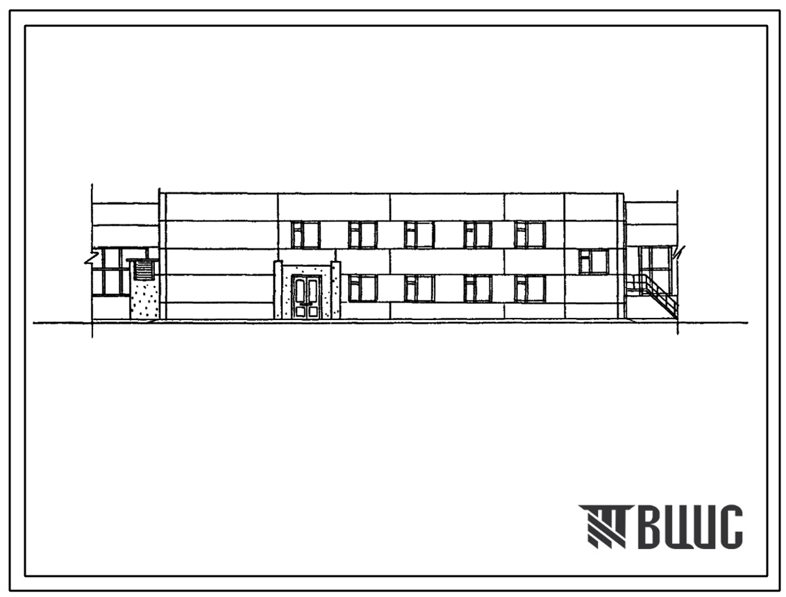 Фасады Типовой проект 416-1-0205.22.87 Административно-бытовой корпус хладобойни для скота мощностью 10 т мяса в смену
