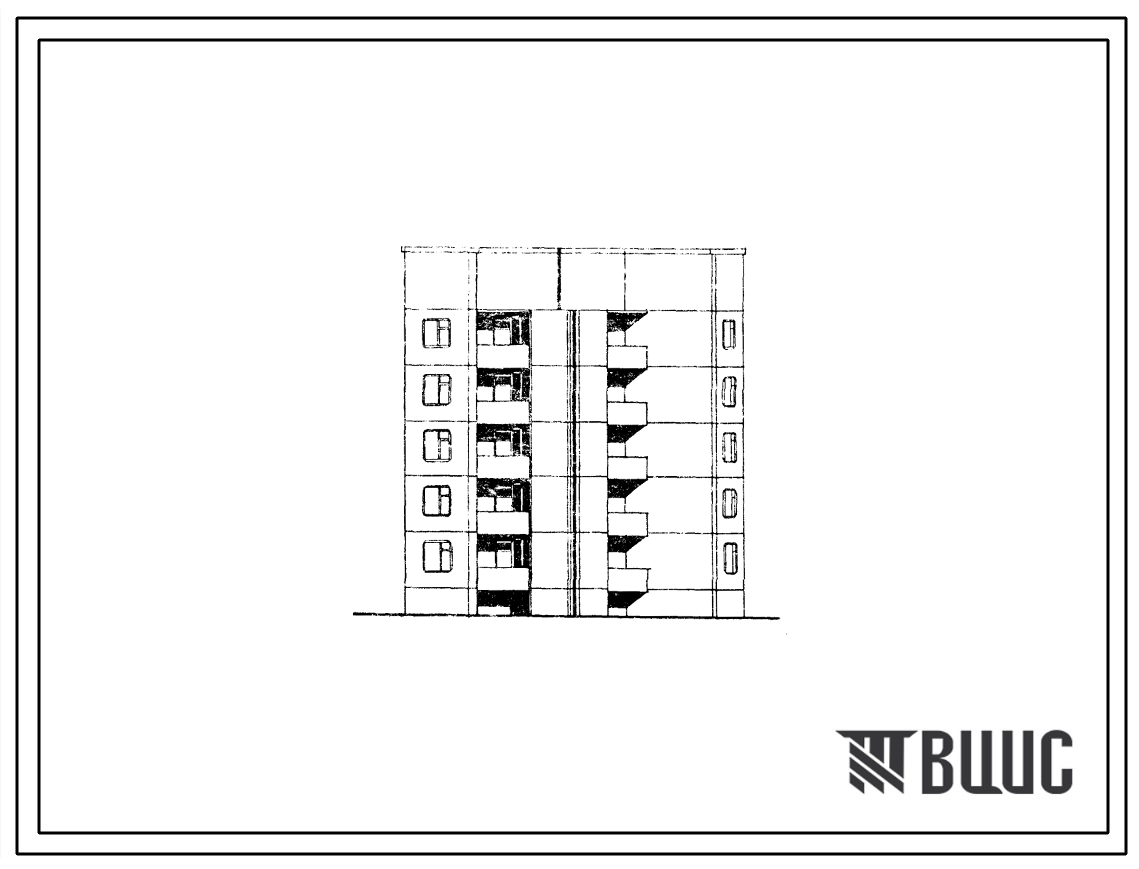 Фасады Типовой проект 135-0269с.13.86 5-этажная поворотная блок-вставка с внешним углом 120 для Бурятской АССР