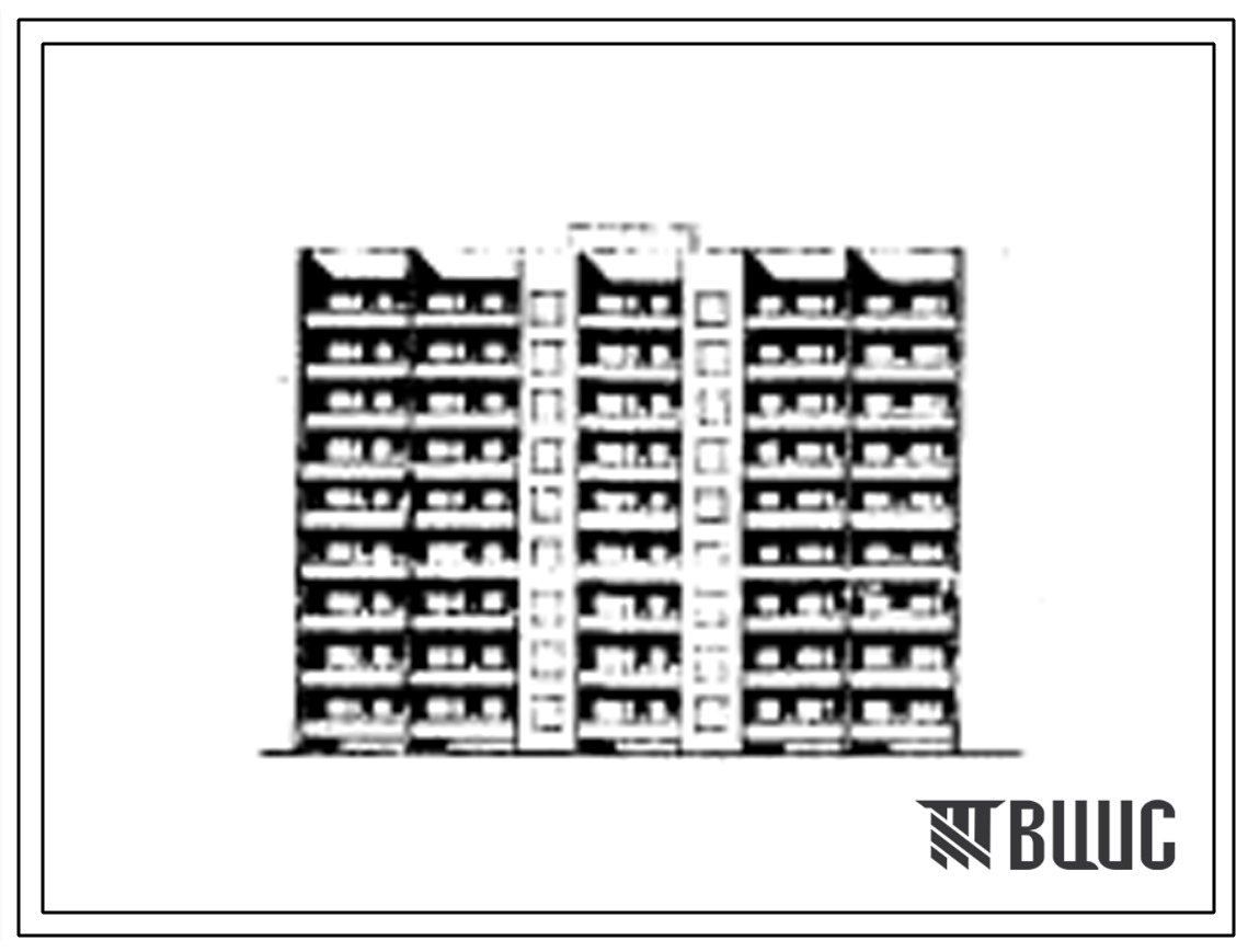 Типовой проект 124-07/1 Девятиэтажная блок-секция на 63 квартиры рядовая ( однокомнатных 1Б — 9, двухкомнатных 2Б — 36, трехкомнатных 3Б — 18).