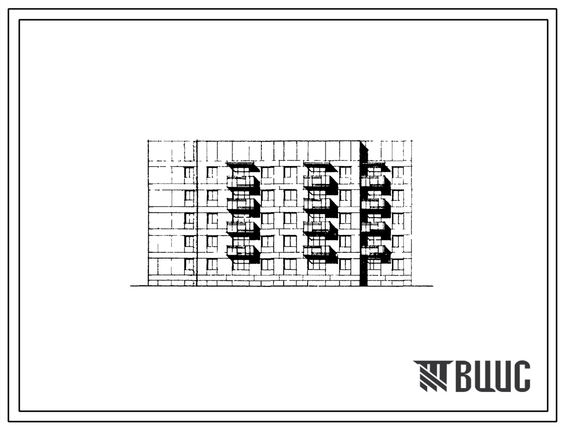 Типовой проект 114-032с/1 Пятиэтажная двухсекционная 35-квартирная торцовая блок-секция из крупных блоков ( однокомнатных 1А-10, 1Б -10, двухкомнатных 2Б — 10, трехкомнатных 3А — 5). Для строительства в районах сейсмичностью 8 баллов.