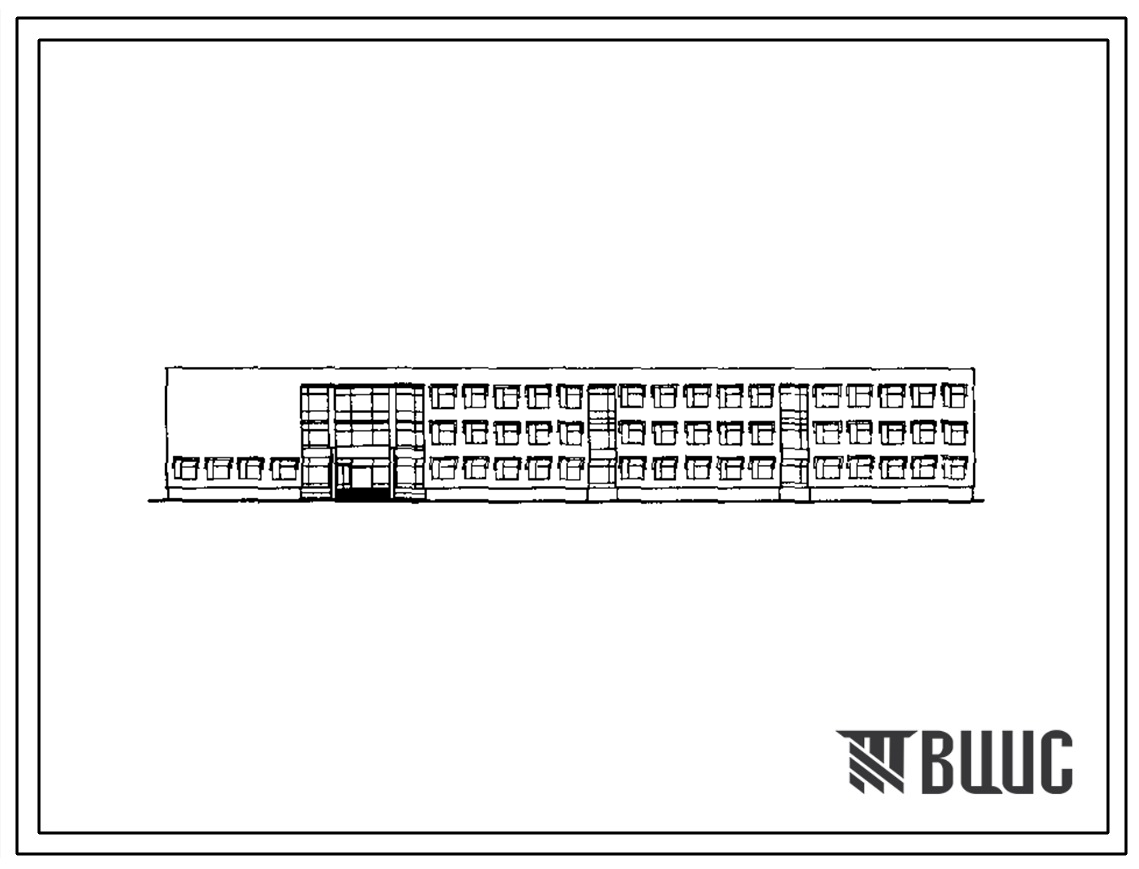 Типовой проект 224-9-185.83 Межшкольный учебно-производственный комбинат на 6 групп (180 рабочих мест). Здание одно-, трехэтажное. Стены из кирпича.