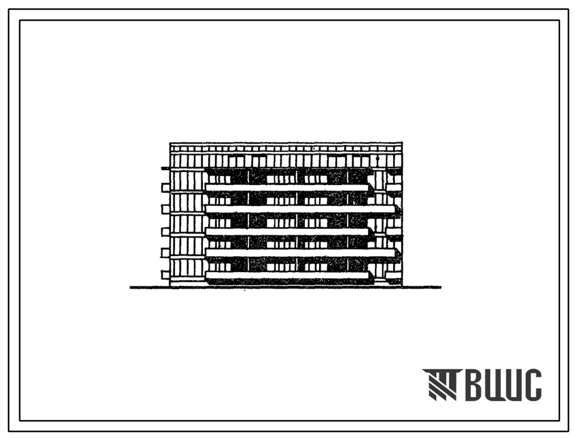 Типовой проект 67-018с.86 Пятиэтажная двойная блок-секция торцовая на 25 квартир 1Б, 2Б, 3Б-2Б, 3Б (левая)