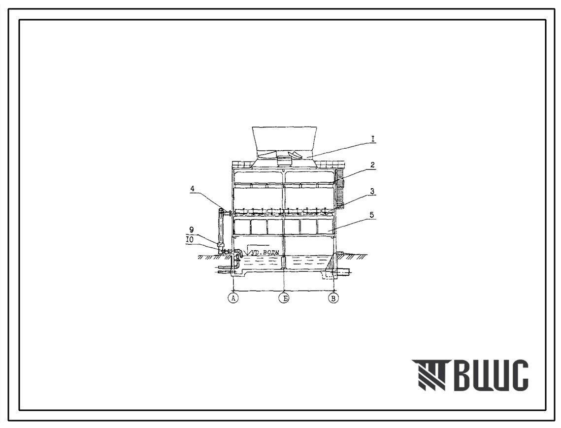 Типовой проект 901-6-98.89 Градирня трехсекционная с вентиляторами 2ВГ70 с секциями площадью 169 м2 для загрязненных оборотных вод (из монолитного железобетона). Обычные условия строительства (допускается применение в районах сейсмичностью до 8 баллов)