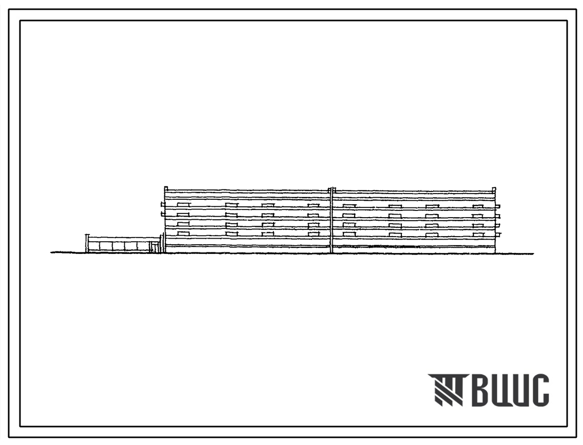 Типовой проект 1-306с-52 Альбомы VII и VIII  5-этажный жилой дом на 80(77) квартир со стенами из крупных легкобетонных блоков (вариант со встроенно-пристроенным блоком I).