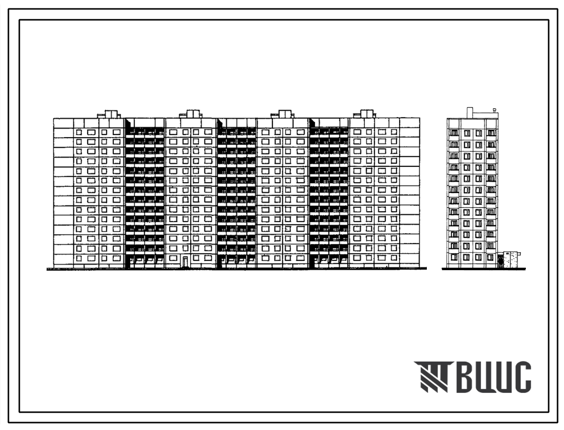 Типовой проект П31/12  12-ти этажный с двумя дополнительными этажами панельный жилой дом состоящего из 2-х блок-секций П30-1/12*, П30-6/12* для строительства в г.Москве