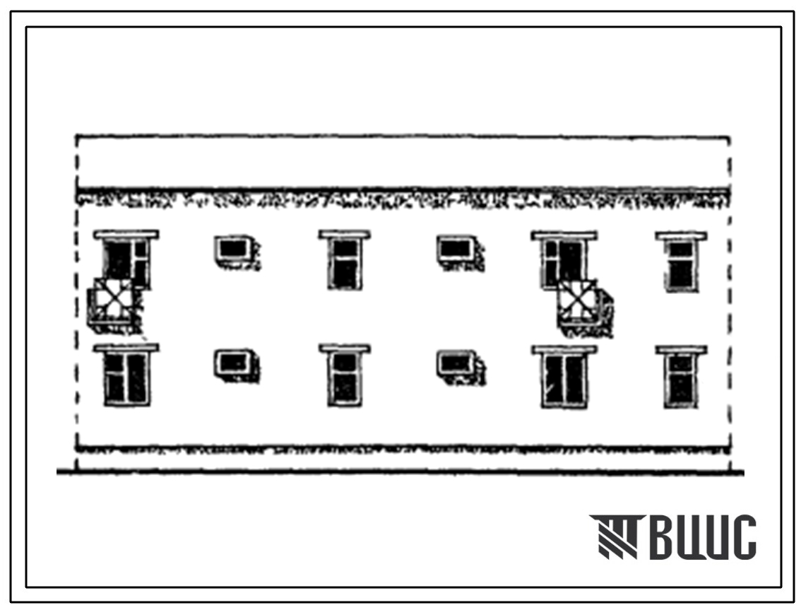 Типовой проект 77-0123сп.86 Блок-секция рядовая 2-этажная 4-квартирная 2Б-5А