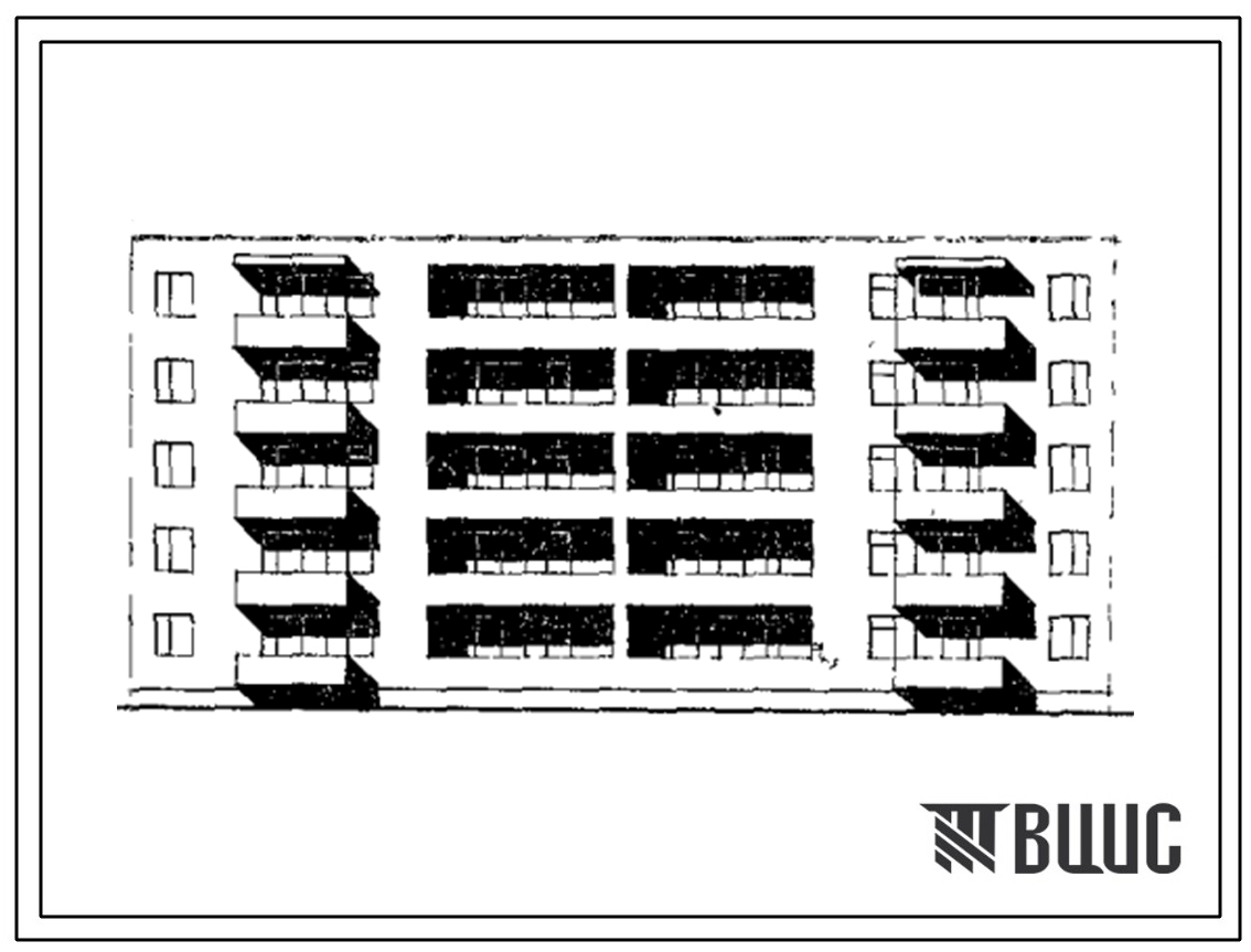 Типовой проект 85-04 5-этажная 30-квартирная рядовая блок-секция 1Б.2Б.3А-1Б.2Б.3А