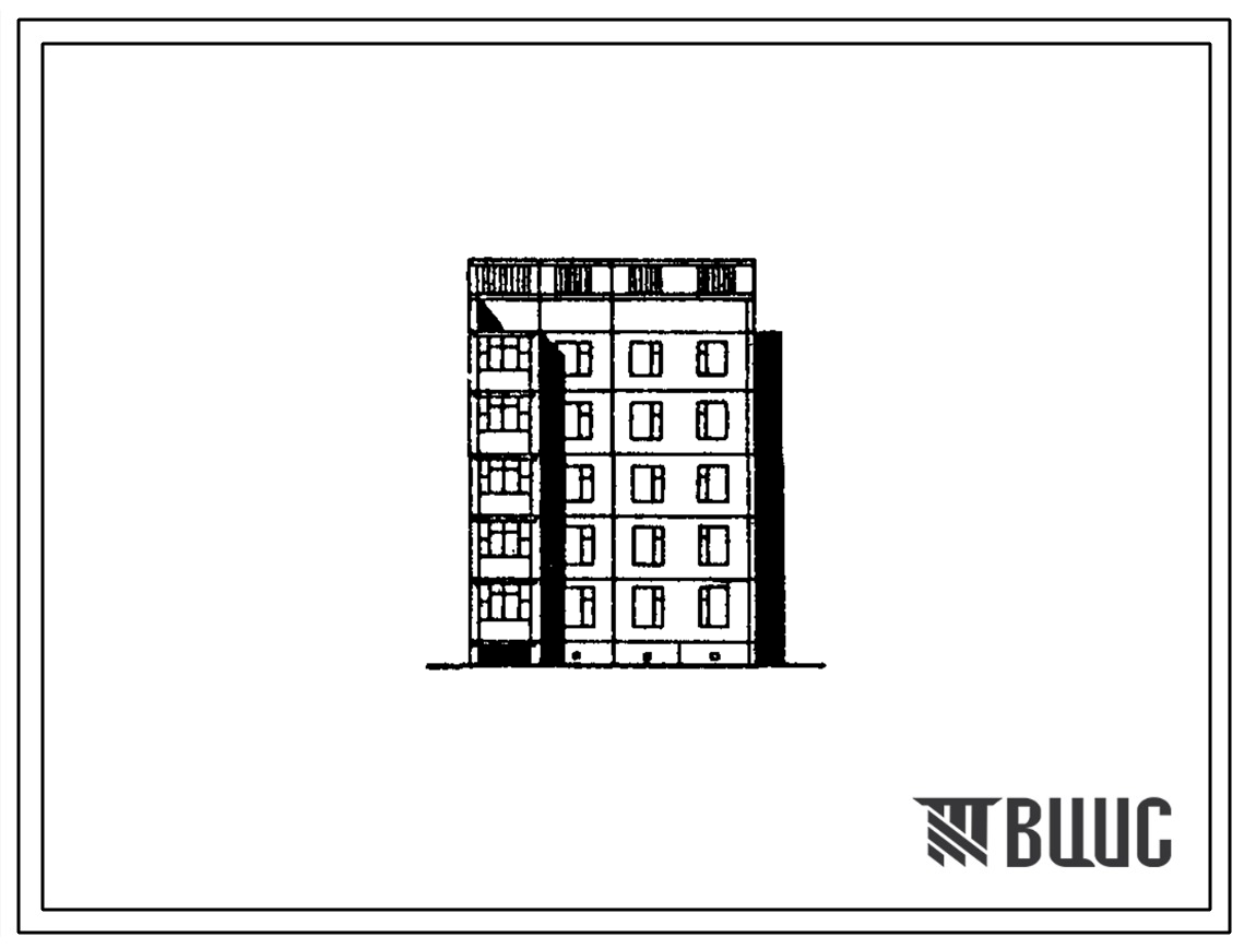 Типовой проект 125-023/1.2 Пятиэтажная блок-секция угловая правая на 10 квартир. Для строительства в г.Братске и Усть-Илимске
