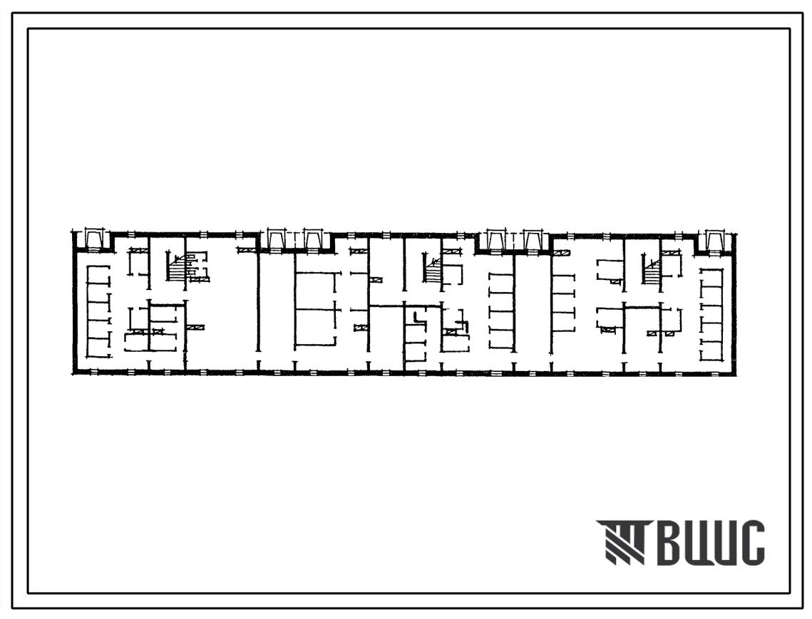 Типовой проект 111-26-118.1.13.87 4-этажный 3-секционный 32-квартирный жилой дом /для строительства в УССР/