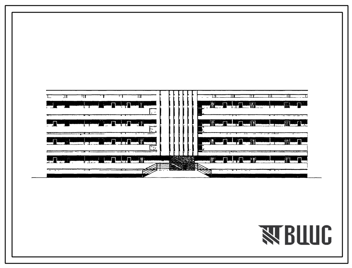 Типовой проект 134-77-28сп 4-этажный галерейный дом-блок на 24 квартиры (однокомнатных 1Б-16, двухкомнатных 2Б-8) для строительства в районах с сейсмичностью 7 баллов и в несейсмических районах.