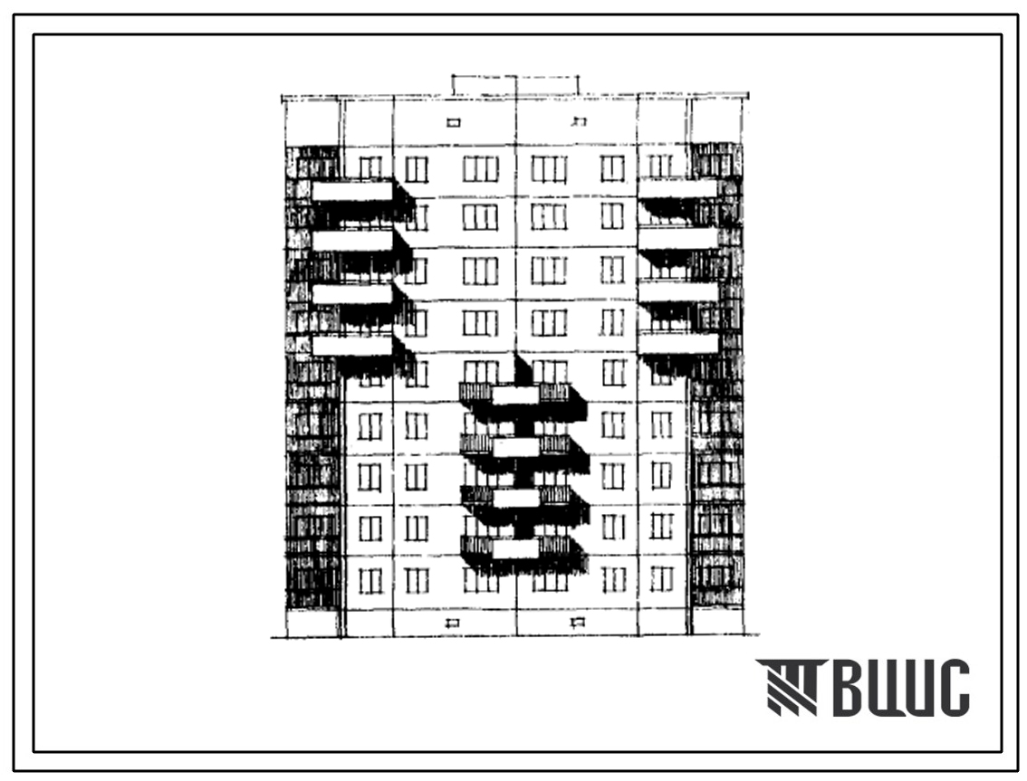 Типовой проект 108-041/1 Блок-секция девятиэтажная рядовая на 36 квартир (двухкомнатных 2Б-18, трехкомнатных 3Б-18). Для строительства в 1В,2Б,2В, 2Г, 3А климатических подрайонах.