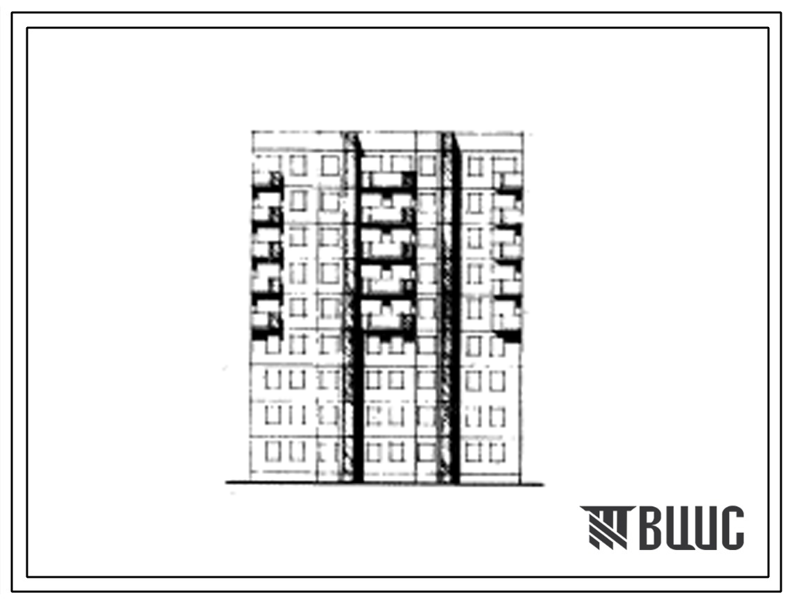Типовой проект 78-04 Девятиэтажная блок-секция рядовая с торцевыми окончаниями на 36 квартир (двухкомнатных 2Б-18, трехкомнатных 3Б-18). Для строительства во 2А климатическом подрайоне в г.Североморске и пунктах побережья Баренцева моря