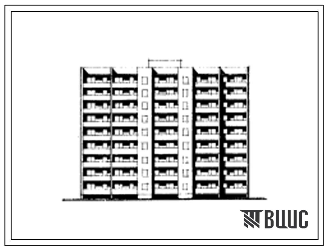 Типовой проект 124-124-1/1 Девятиэтажный односекционный дом на 63 квартиры ( однокомнатных 1Б — 9, двухкомнатных 2Б — 36, трехкомнатных 3Б — 18).