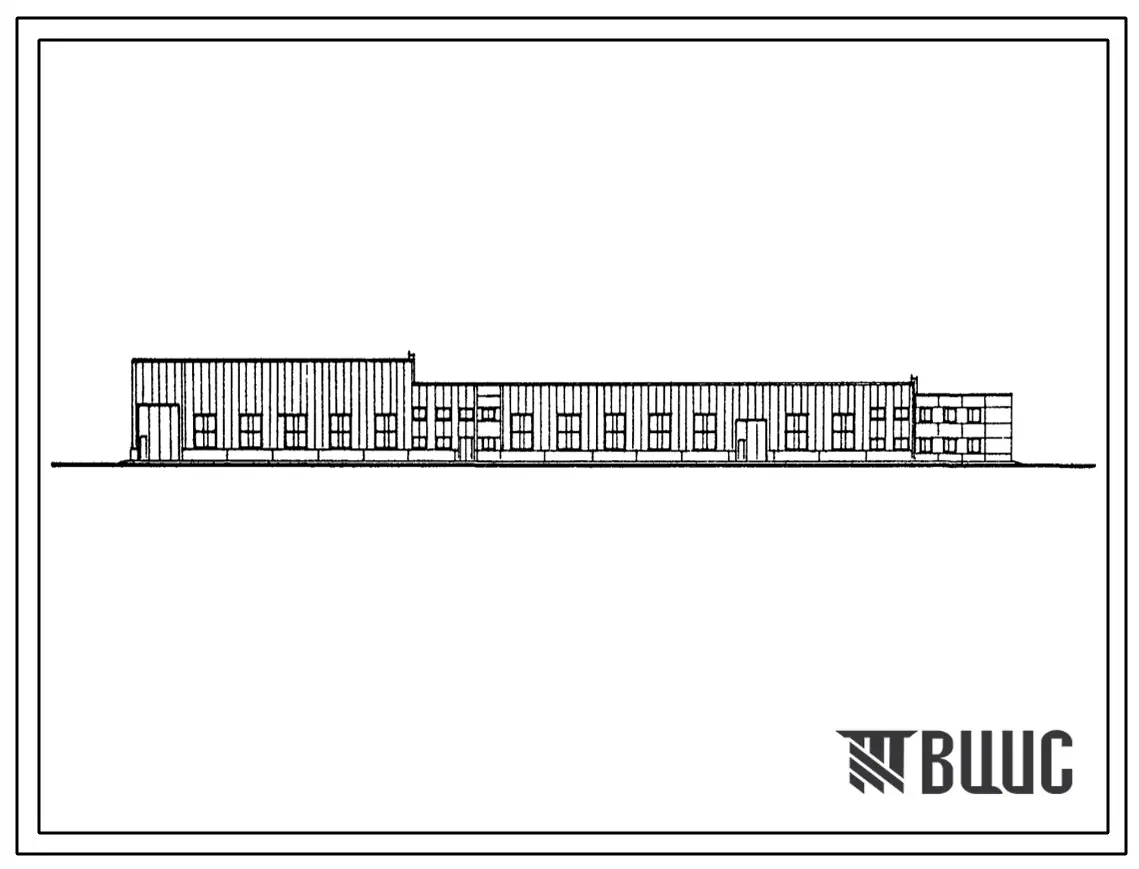 Типовой проект 416-7-274.87 Ремонтный блок № 3 для щебеночных и гравийно-песчаных заводов. Здание с каркасом из ЛМК