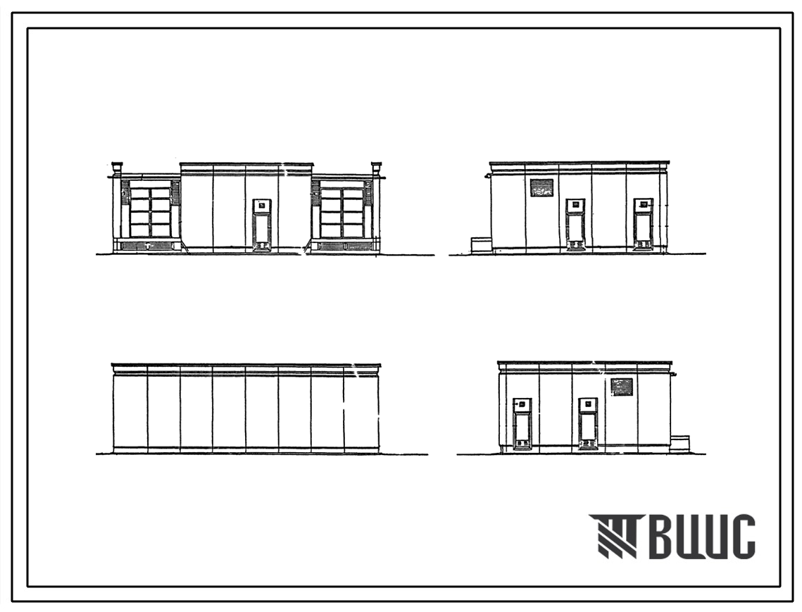 Типовой проект РТП-82/89 Распределительный пункт 10 кВ совмещенный с трансформаторной подстанцией 2х630 (2х1000) кВа из сборных железобетонных изделий