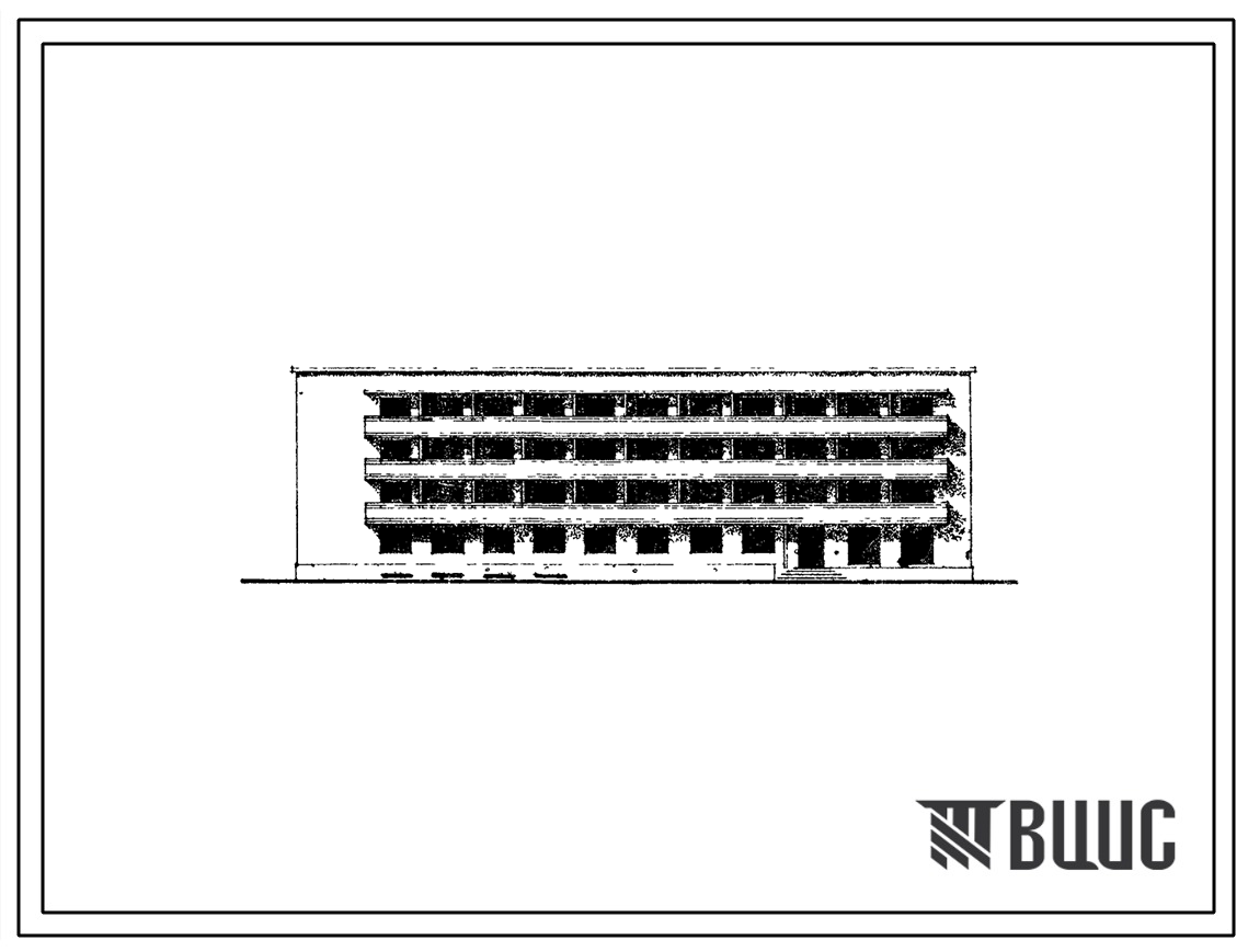 Типовой проект 165-80-16с 4-этажное общежитие на 170 мест со стенами из блоков пыльных известняков для строительства в 3 строительно-климатической зоне, в районах с сейсмичностью 8 баллов.