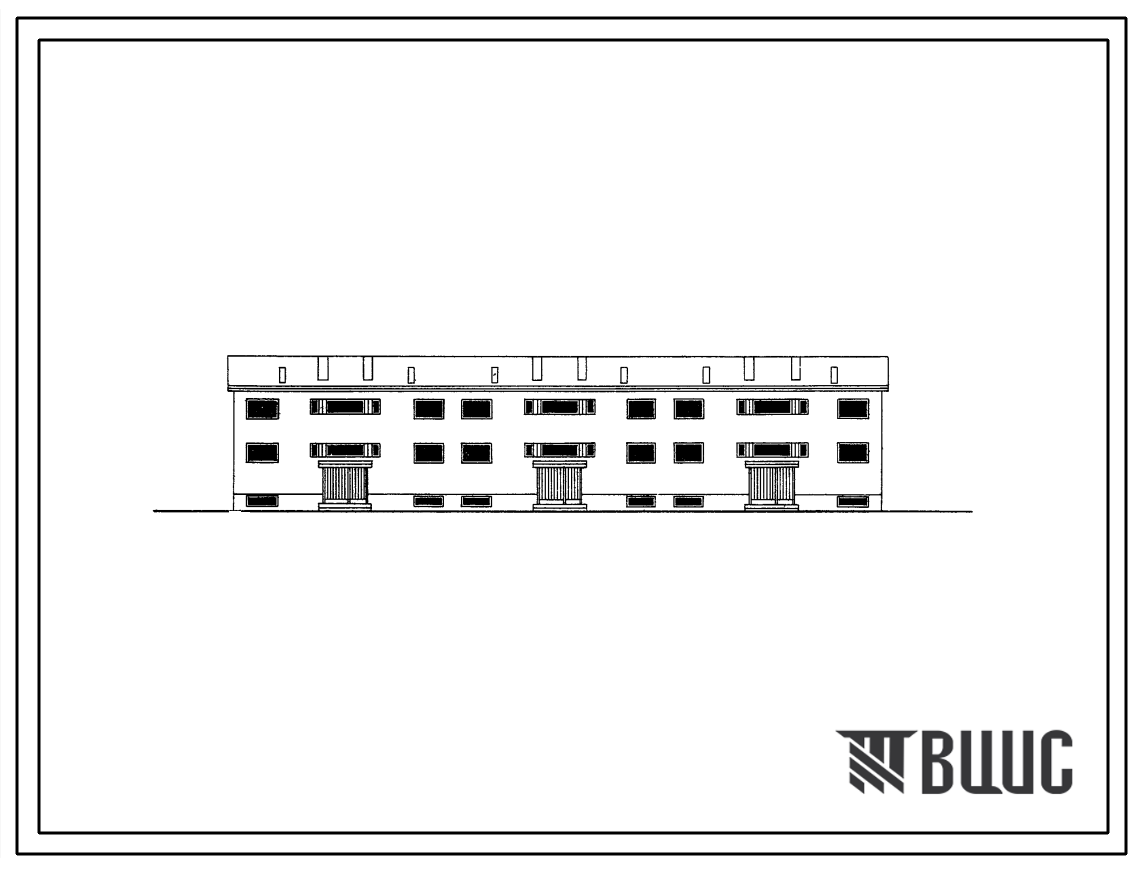 Типовой проект 113-23-37 Двухэтажный трехсекционный дом на 12 квартир для строительства в Эстонской ССР.